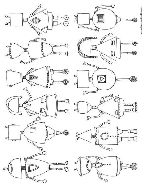 小机器人绘画大全，步骤教程与图片参考